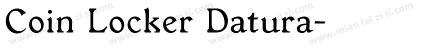 Coin Locker Datura字体转换